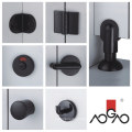 Black Color Nylon Toilet Partition Door Hinge with Cover